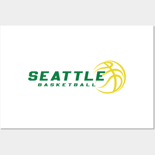 Retro Seattle Basketball Team Posters and Art